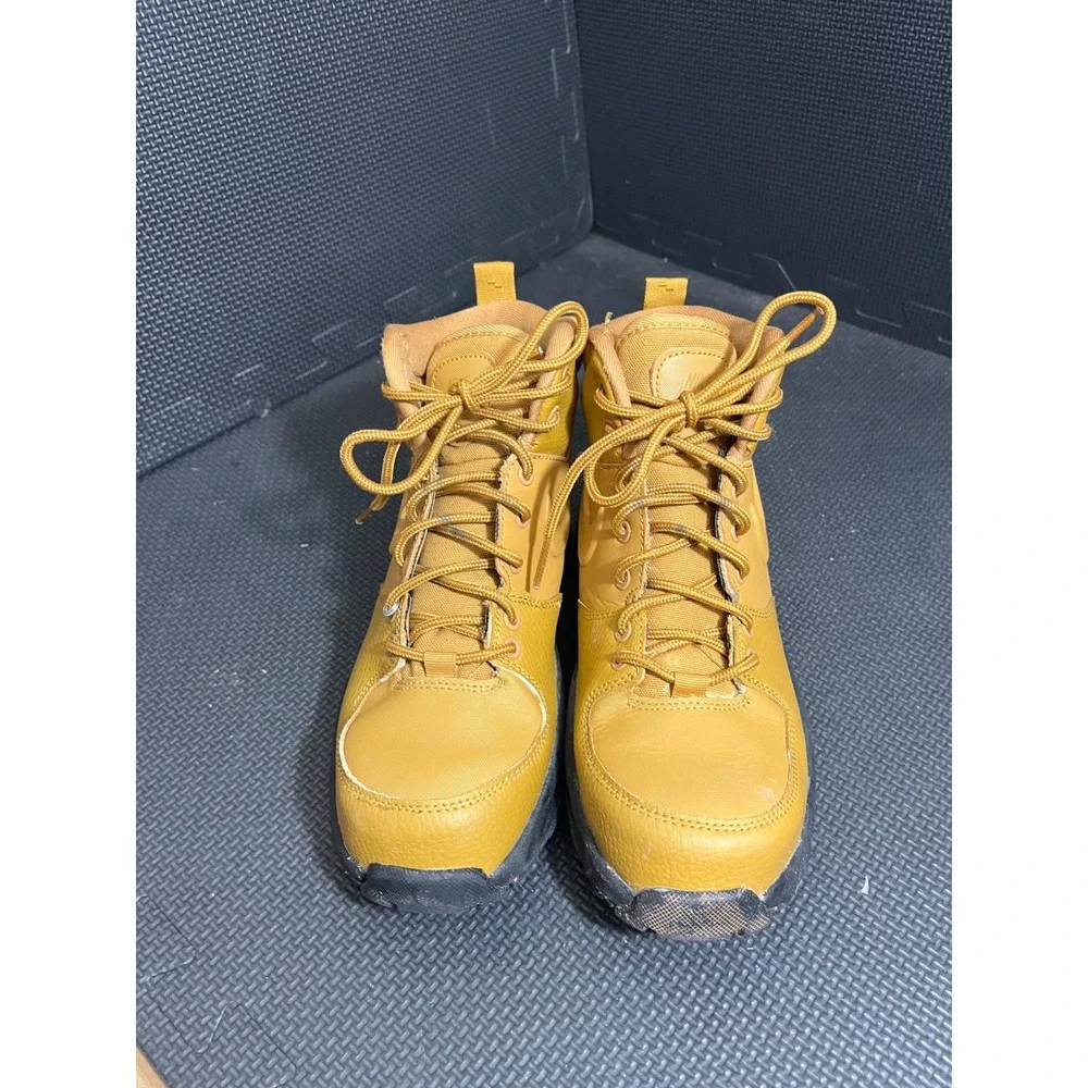 Nike Manoa LTR GS Boots Kids 5Y Wheat Gold Leather High Top‎ BQ5372-700